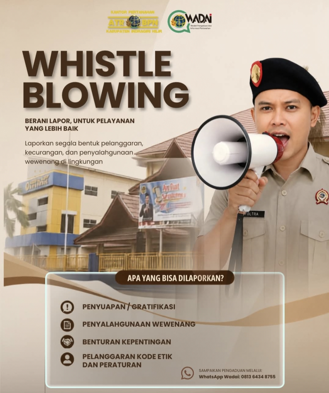 Kantah Inhil Perkuat Integritas Melalui Whistle Blowing System