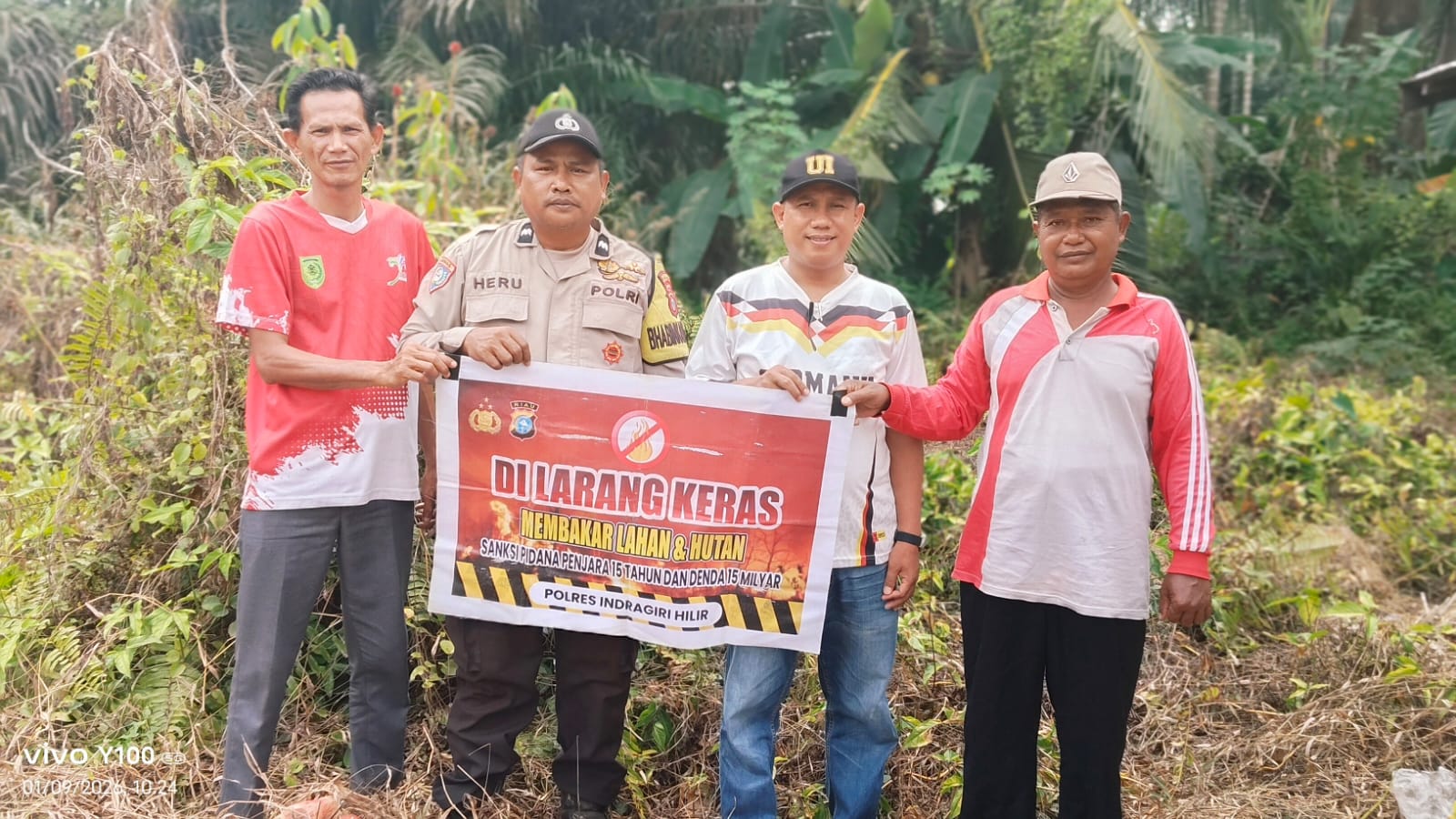Polsek Enok Gelar Patroli di Daerah Rawan Karhutla Desa Bagan Jaya