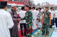 Satuan TNI 0314 Inhil Gelar Sholat Istisqa dan Do'a Bersama di Kecamatan Keritang