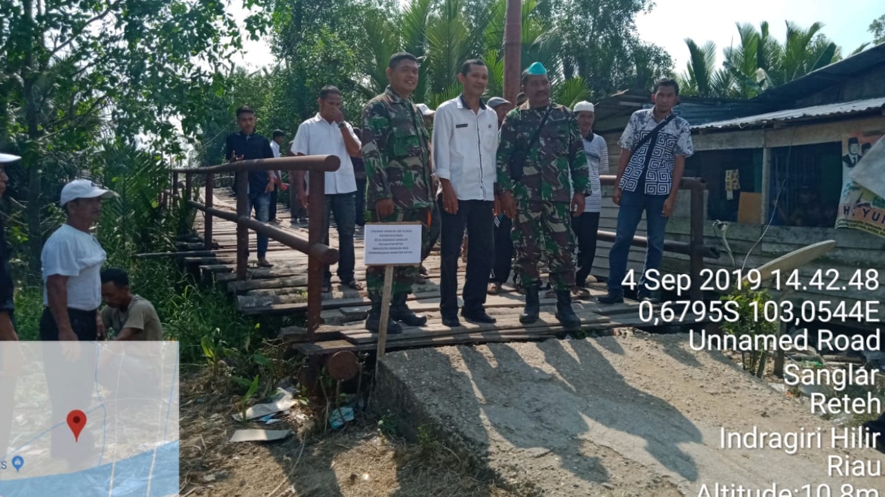 Kodim 0314/Inhil Tinjau Lokasi Sasaran TMMD ke-106