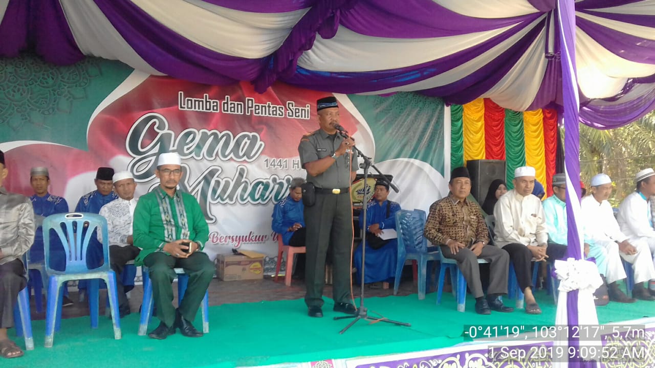 DANRAMIL 07/RETEH dan ANGGOTA  MELAKSANAKAN PELEPASAN PAWAI TA,RUF  1 MUHARAM 1441 H DI KECAMATAN RETEH