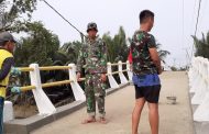 Jembatan beton yang menjadi sasaran fisik TMMD ke 106 di Desa sebrang Sanglar sudah Hampir rampung di kerjakan,