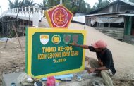 Tepat pada hari ini Tugu Tentara Manunggal Membangun Desa (TMMD) ke-106 tahun 2019 Akan Rampung