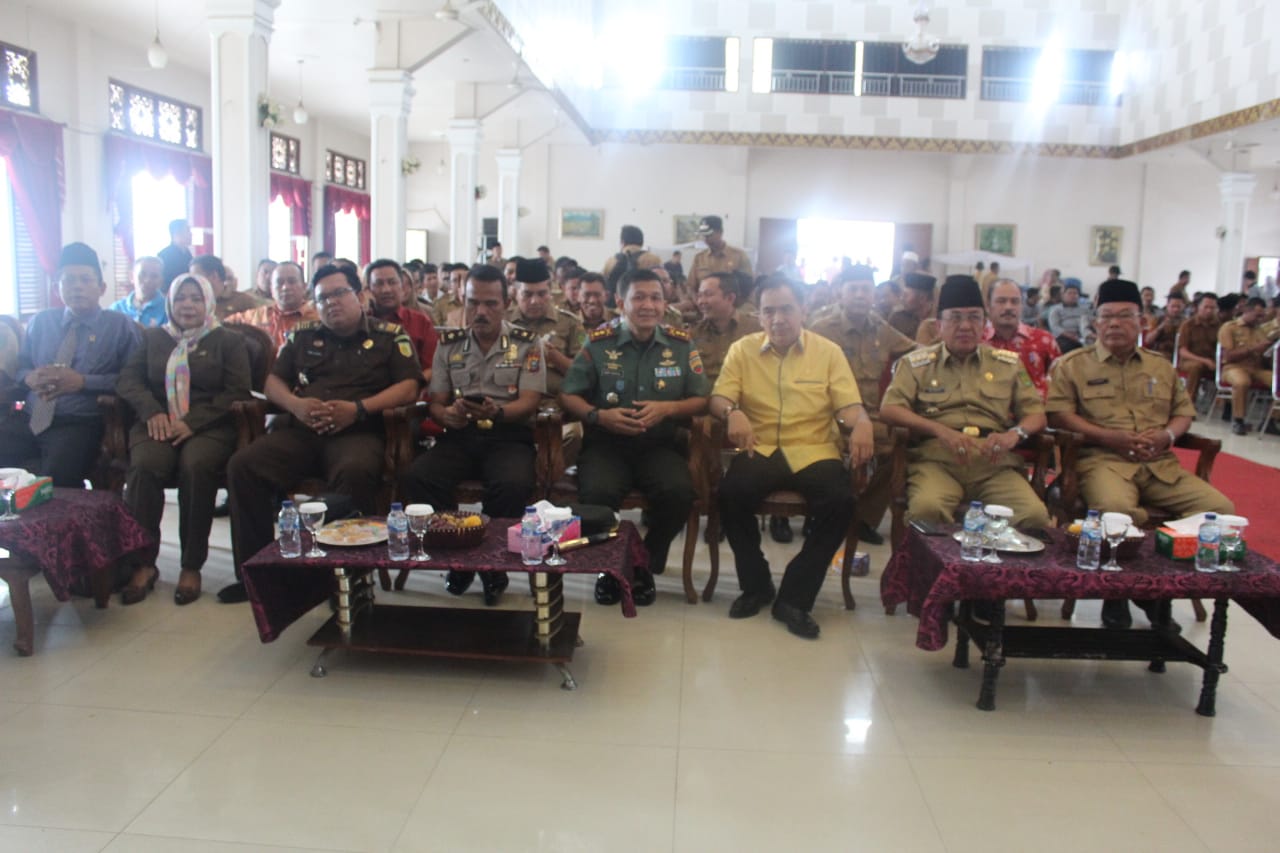 Dandim 0314/Inhil, Letkol Inf Imir Faishal menghadiri RaKoor dan Evaluasi Program Desa Maju Indragiri Hilir Jaya (DMIJ)