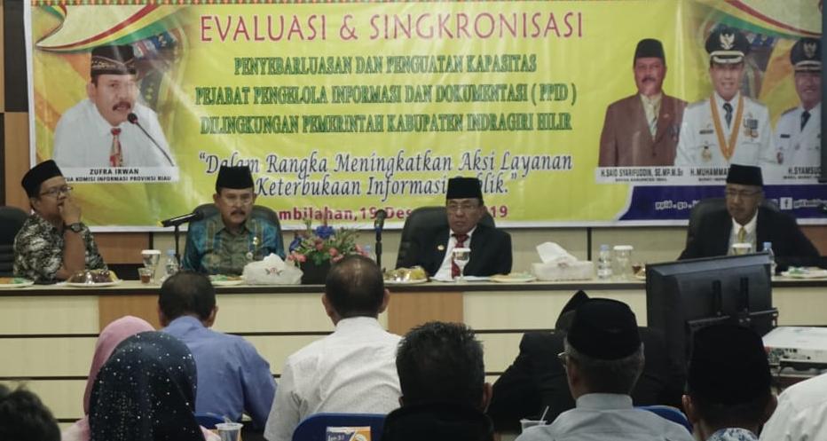 Bupati Inhil Tegaskan januari 2020 Seluruh OPD maksimalkan Keterbukaan Informasi Publik