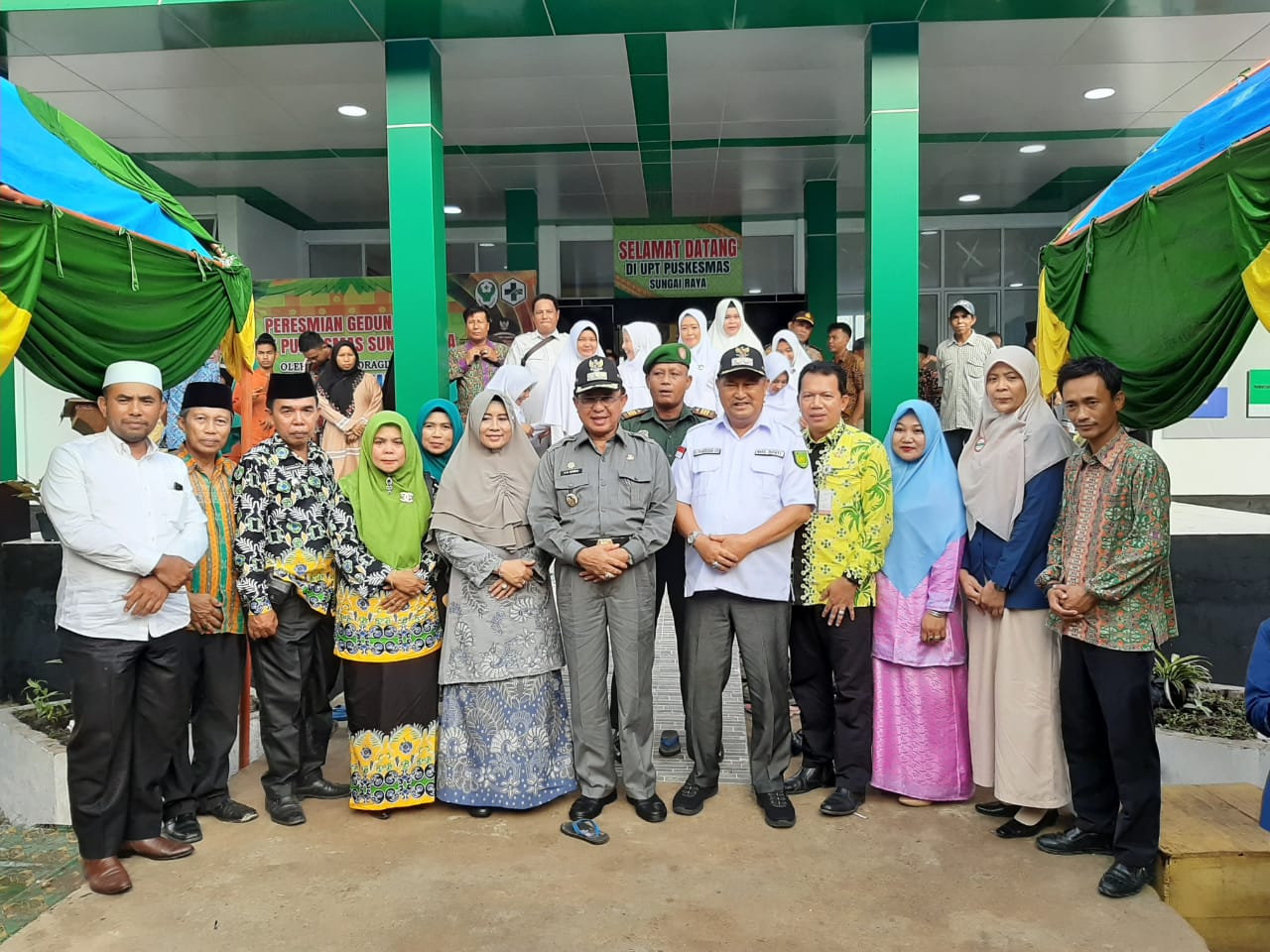 Bupati Inhil Resmikan gedung Puskesmas Desa Sungai Raya Kec Batang Tuaka