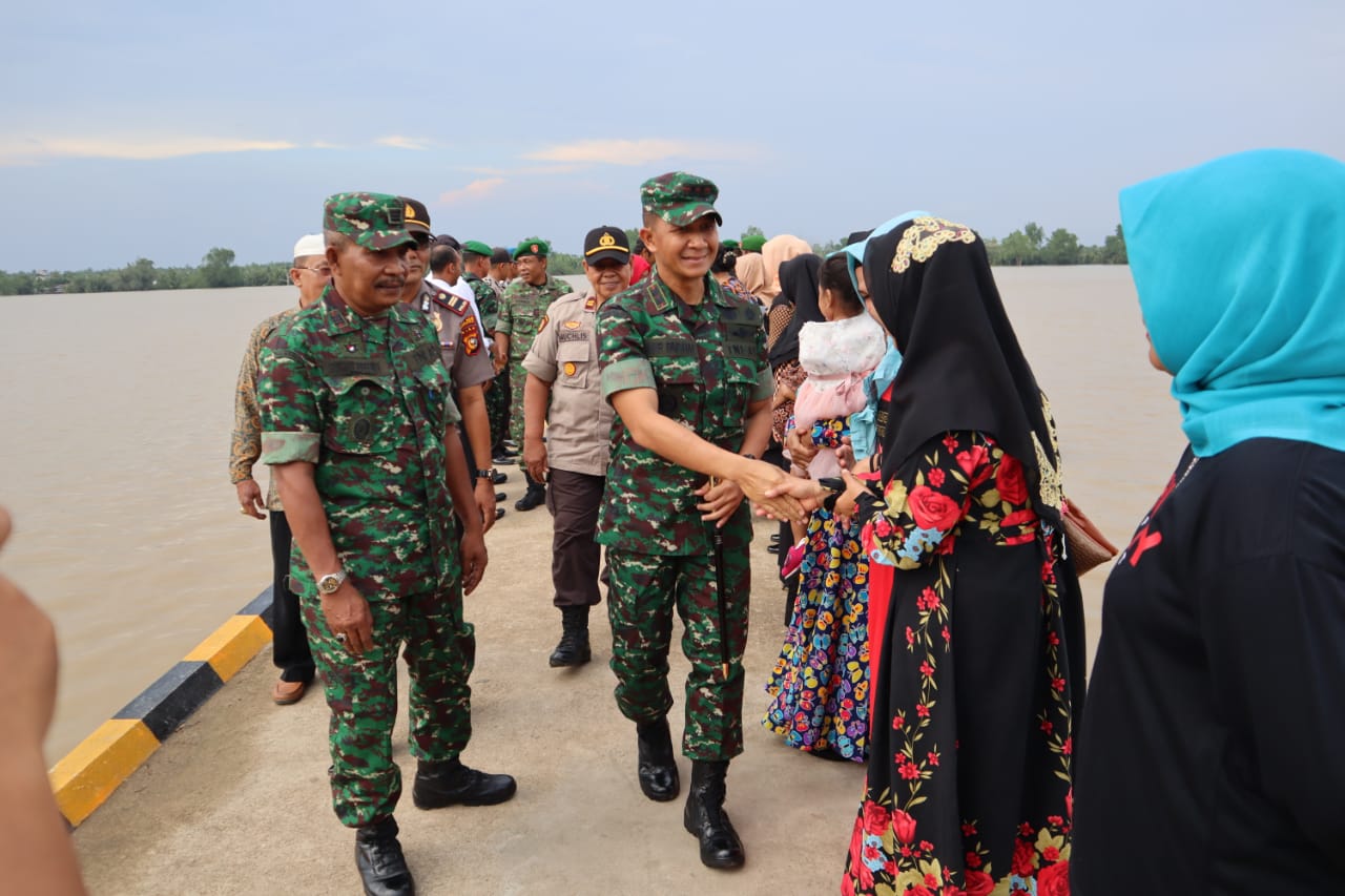 Dandim 0314/Inhil Letkol Inf Imir Faishal Melaksanakan Kunjungan Kerja Ke Wilayah Koramil 07/Reteh