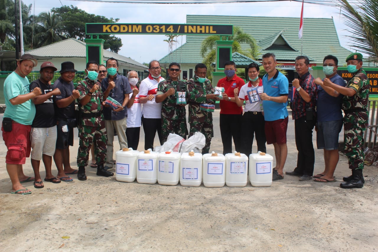 Kodim 0314/Inhil menerima bantuan perlengkapan guna persiapan menghadapi Covid-19