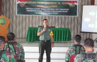 Tim Dalwaslat Korem 031/Wira Bima disambut hangat oleh Kasdim 0314/Inhil Mayor Inf Untung Kusmanto. 