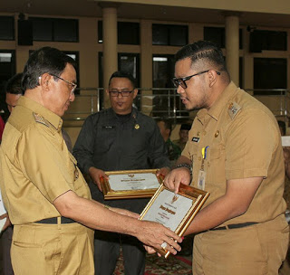 Pembangunan TPS untuk pedagang Pasar Terapung Tembilahan Rampung