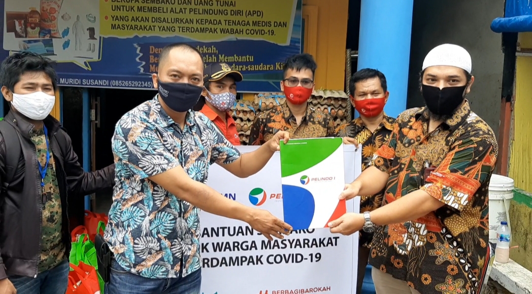 Hari ini, Pelindo 1 Cabang Tembilahan Serahkan 340 Paket Sembako