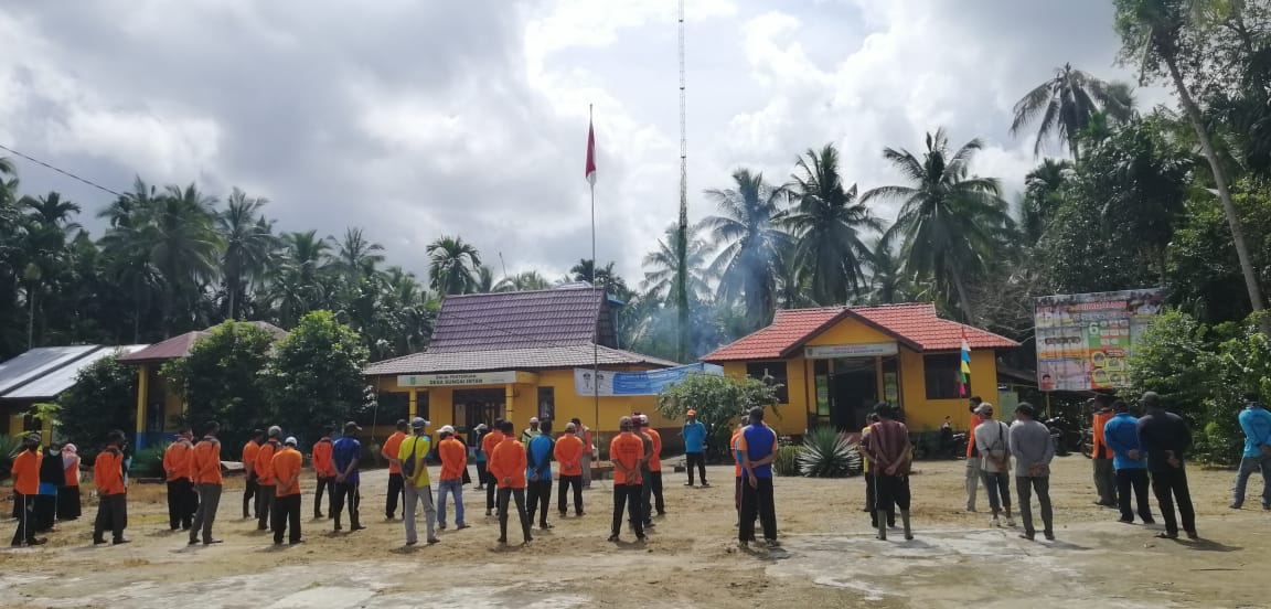 *Pemerintah Desa Sungai Intan Gelar Apel Penegakkan Disiplin Protokol Kesehatan*