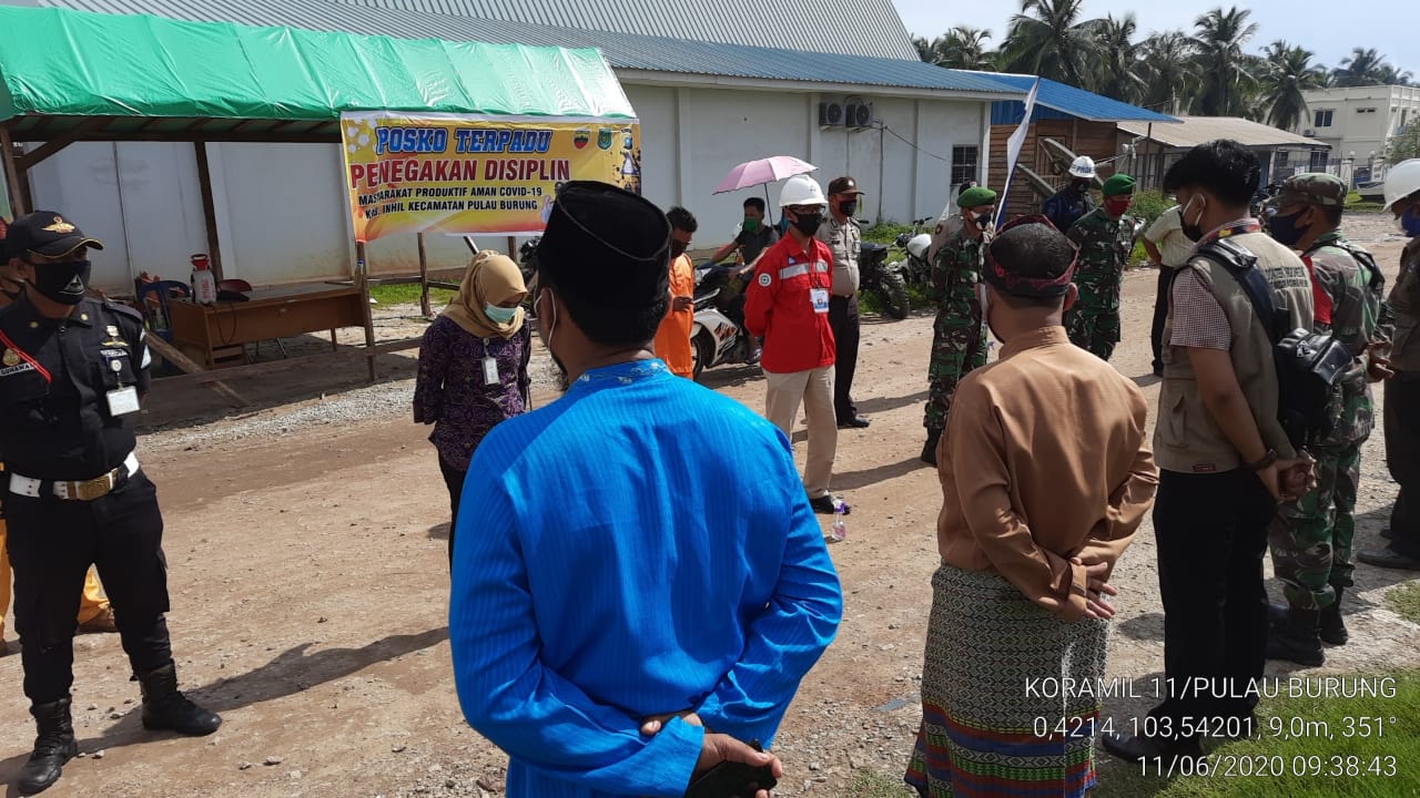 *Koramil 11 Pulau Burung Bersama PT.RSUP laksanakan penegakan disiplin protokol kesehatan menuju new normal*