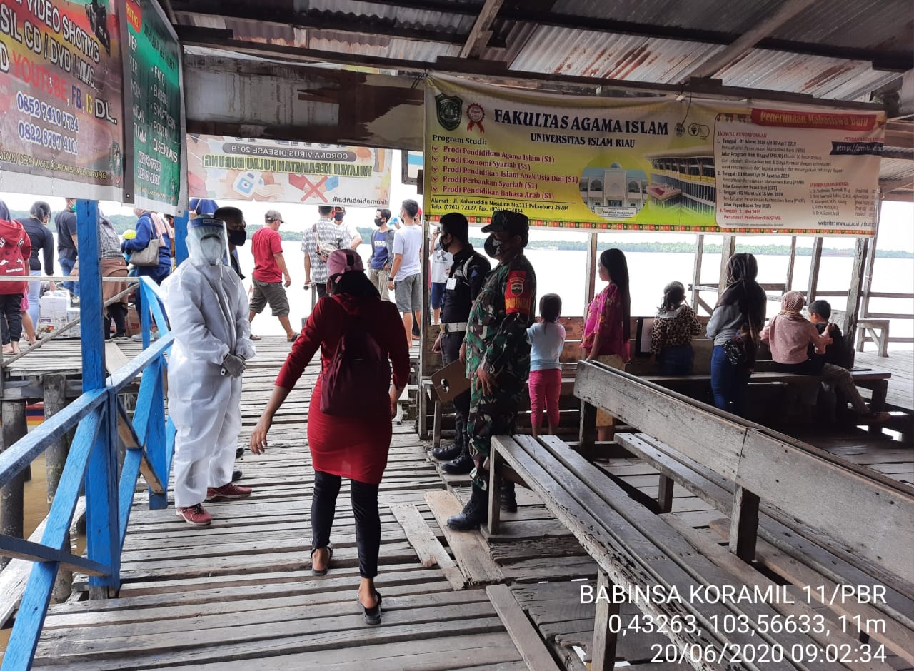 *Bersiap New Normal,Personil Koramil 11 Pulau Burung diterjunkan untuk jaga kedisiplinan*