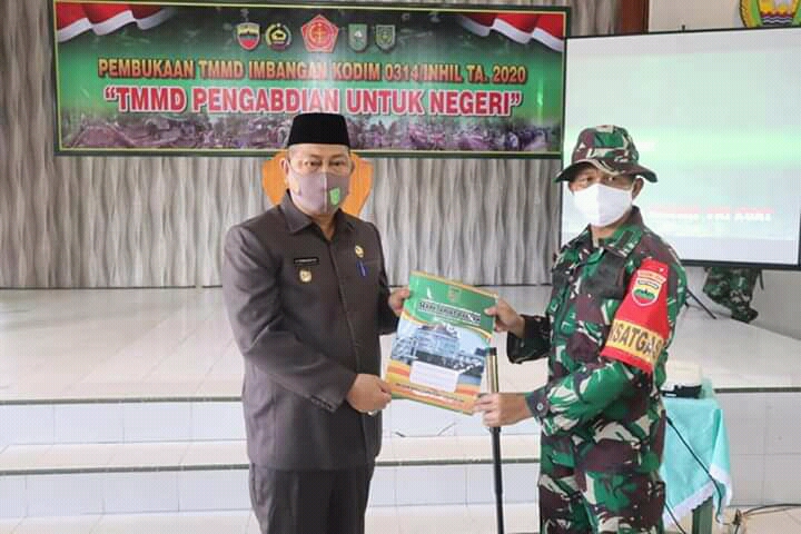 Wakil Bupati Inhil Buka Program TMMD Imbangan Tahun 2020