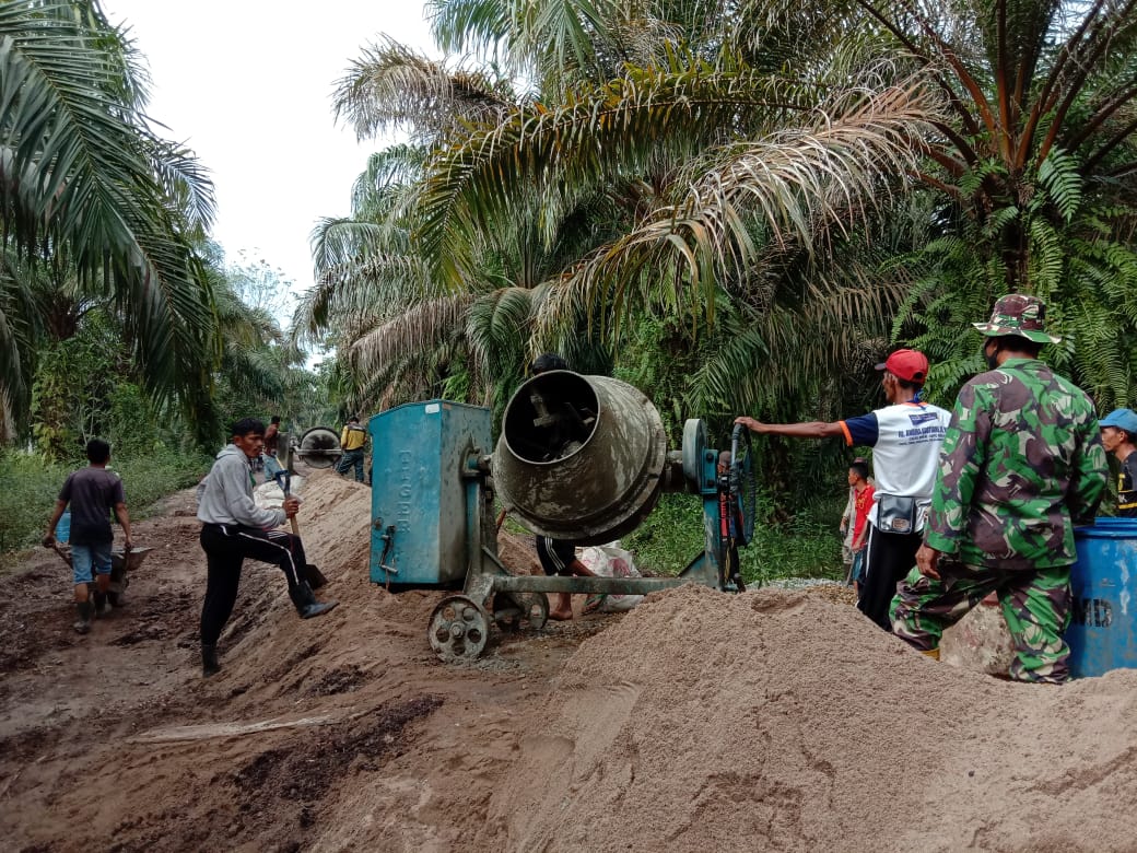 TMMD Imbangan Kodim 0314/Inhil, sedang berlangsung dan telah mencapai 30 persen