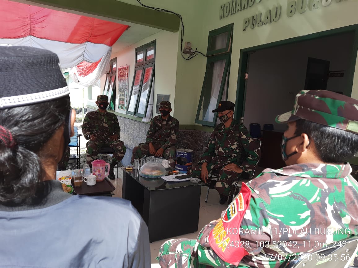 Danramil 11 Pulau Burung Apresiasi Mahasiswa KKN bantu Pencegahan Covid-19 diwilayahnya