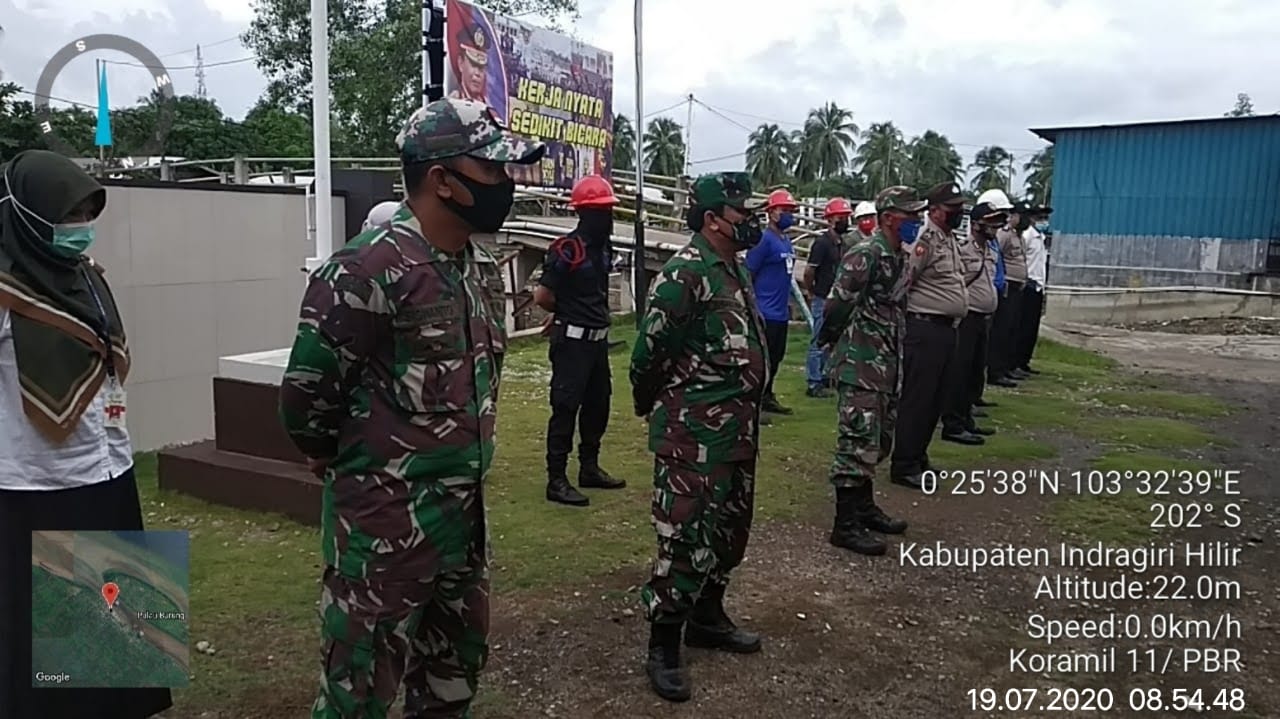 *Tegakkan protokol kesehatan,Personil Koramil 11 Pulau Burung Tetap Konsisten Turun Lapangan*