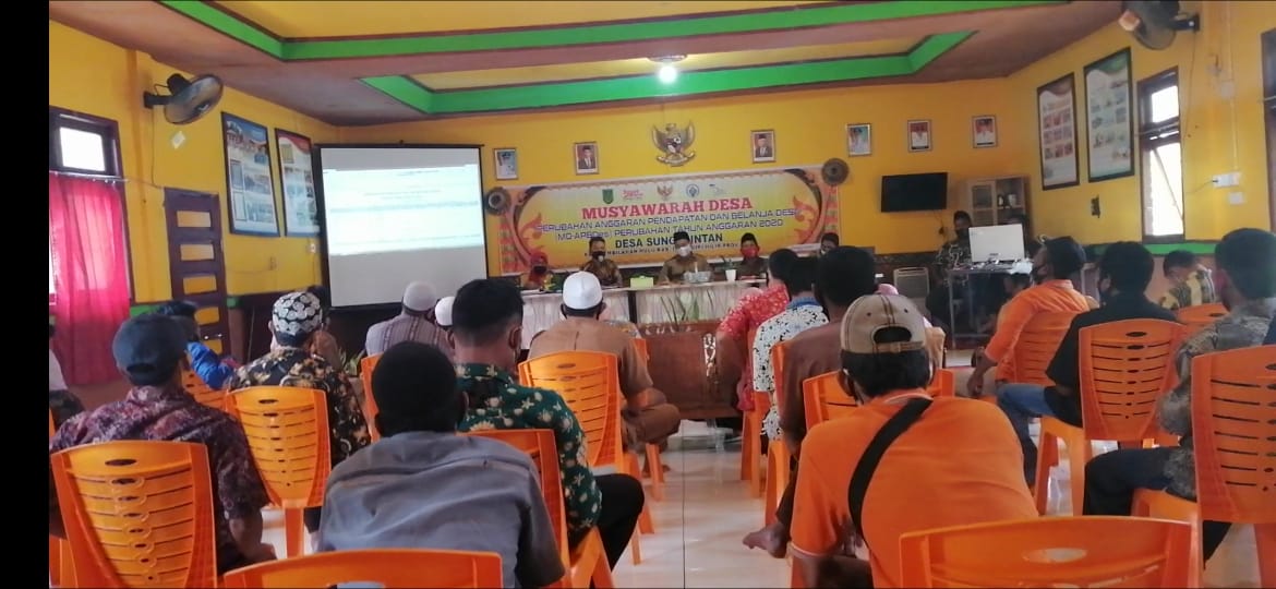 Musyawarah Desa Sungai Intan Dalam Rangka Perubahan APBDES Tahun 2020 di gelar semalam