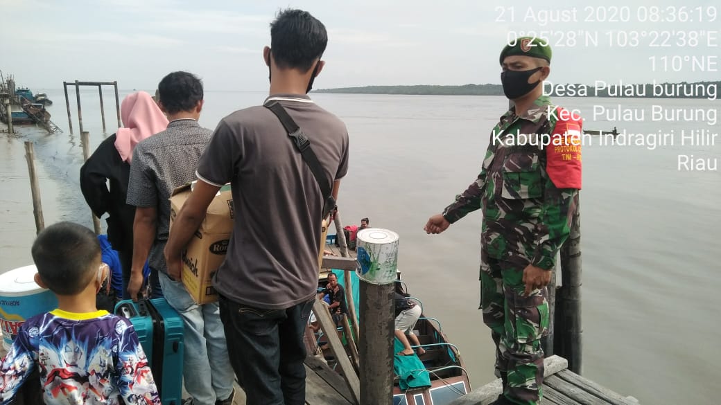 Pengawasan Terpadu di Pelabuhan, Personil Koramil 11 Pulau Burung tetap konsisten