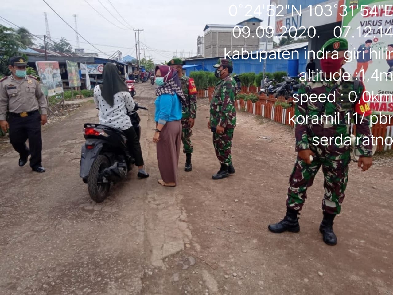 Dandim 0314/Inhil mengintruksikan Danramil 11/Pulau Burung Tetap melakukan pengawasan terpadu