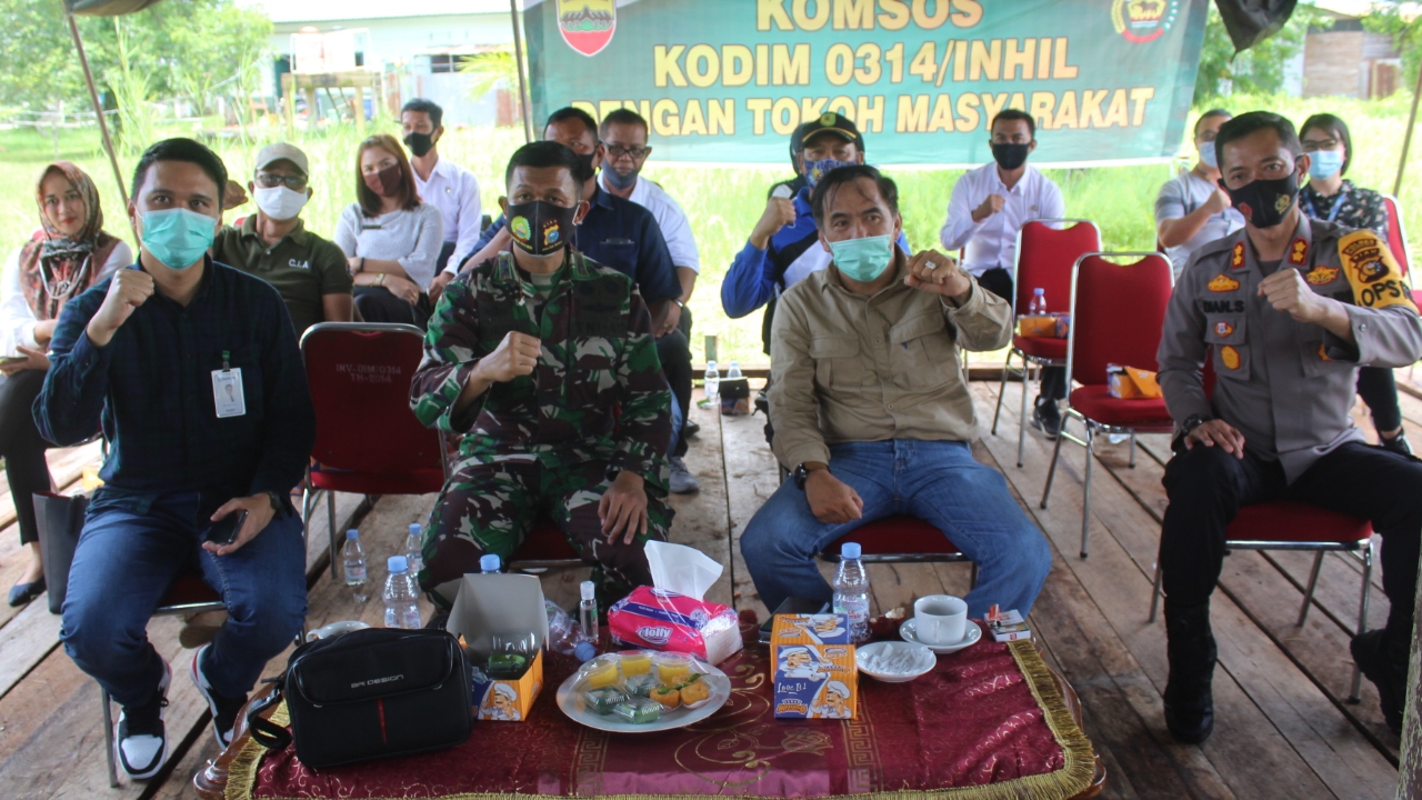 Dandim 0314/Inhil Gelar Coffee Morning bersama Kapolres,Ketua DPRD Inhil dan Kepala BRI