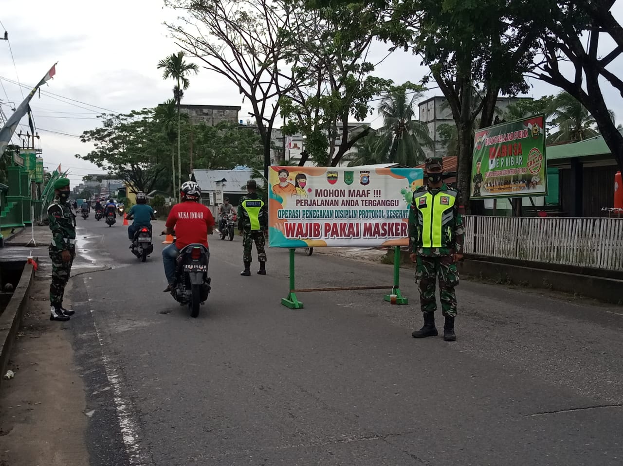 Satgas penanganan Covid-19 Kodim 0314/Inhil tidak pernah kendor dalam menegakkan disiplin