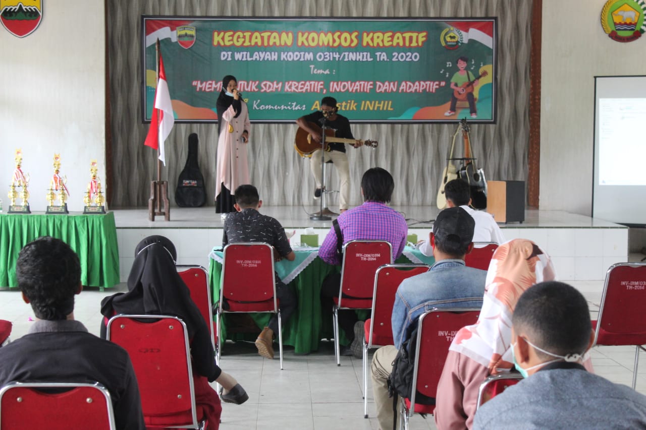 Kodim 0314/Inhil yang menggelar perlombaan Akustik dan Madihin