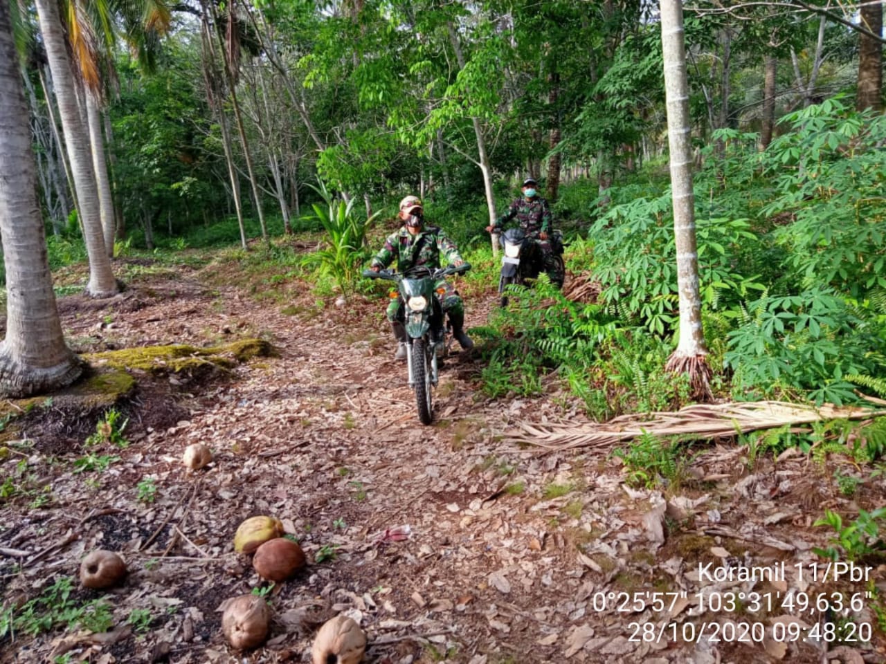 Cegah Karhutla, Babinsa Koramil 11/Pulau Burung Gelar Patroli dan Sosialisasi