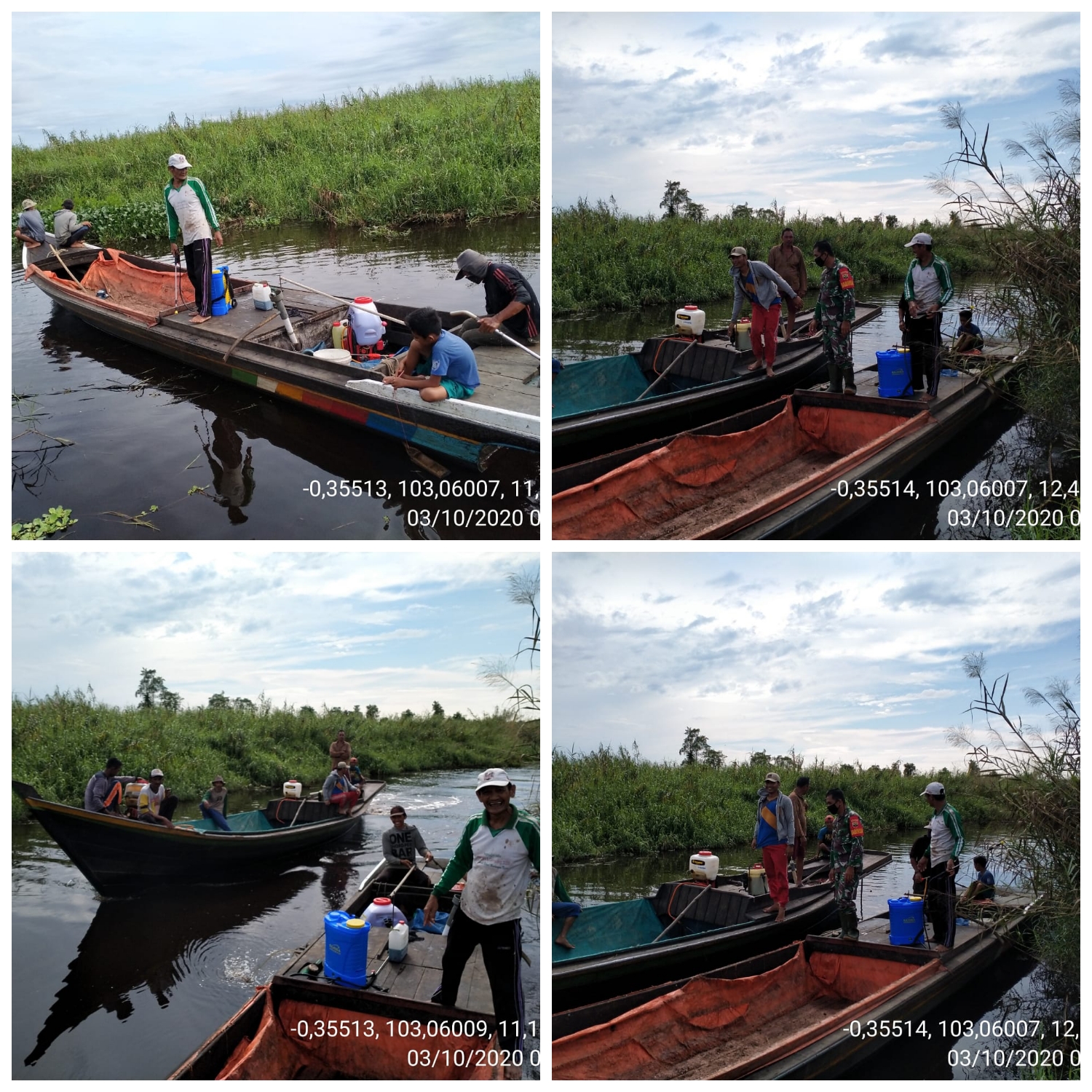 Kepala Desa Sialang Panjang Bersama Warga Gotong Royong Bersihkan Aliran Sungai