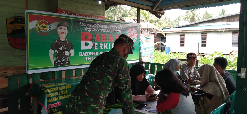 Serda Ratno Babinsa Koramil 11/Pulau Kodim 0314/Inhil wujudkan akselerasi Militer dan pendidikan