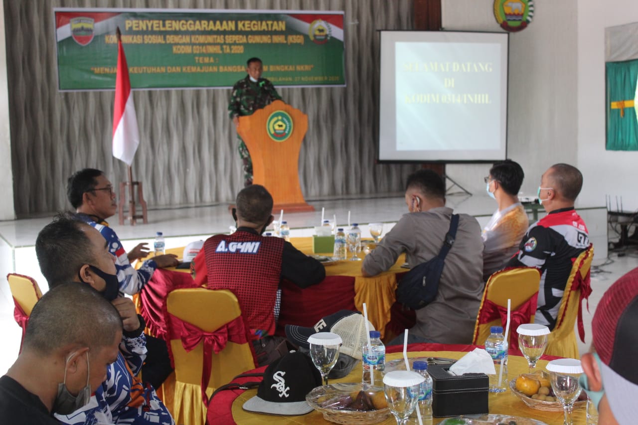 Kasdim 0314/Inhil Letkol Inf.Untung Kusmanto Pimpin Pelaksanaan Komsos