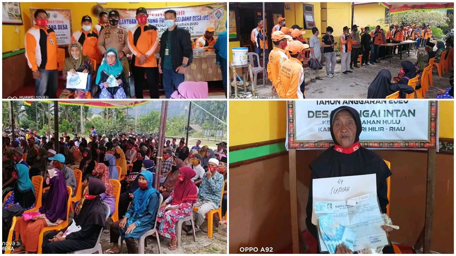 Penyaluran Bantuan Sosial Tunai dan Bantuan Langsung Tunai Tahap 7 Desa Sungai Intan Kecamatan Tembilahan Hulu