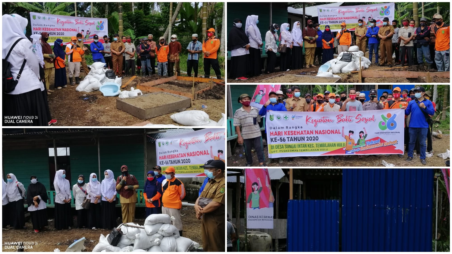 Pembangunan Jamban Sehat di Desa Sungai Intan Kecamatan Tembilahan Hulu dari program Jumat berbagai UPT Puskesmas Tembilahan