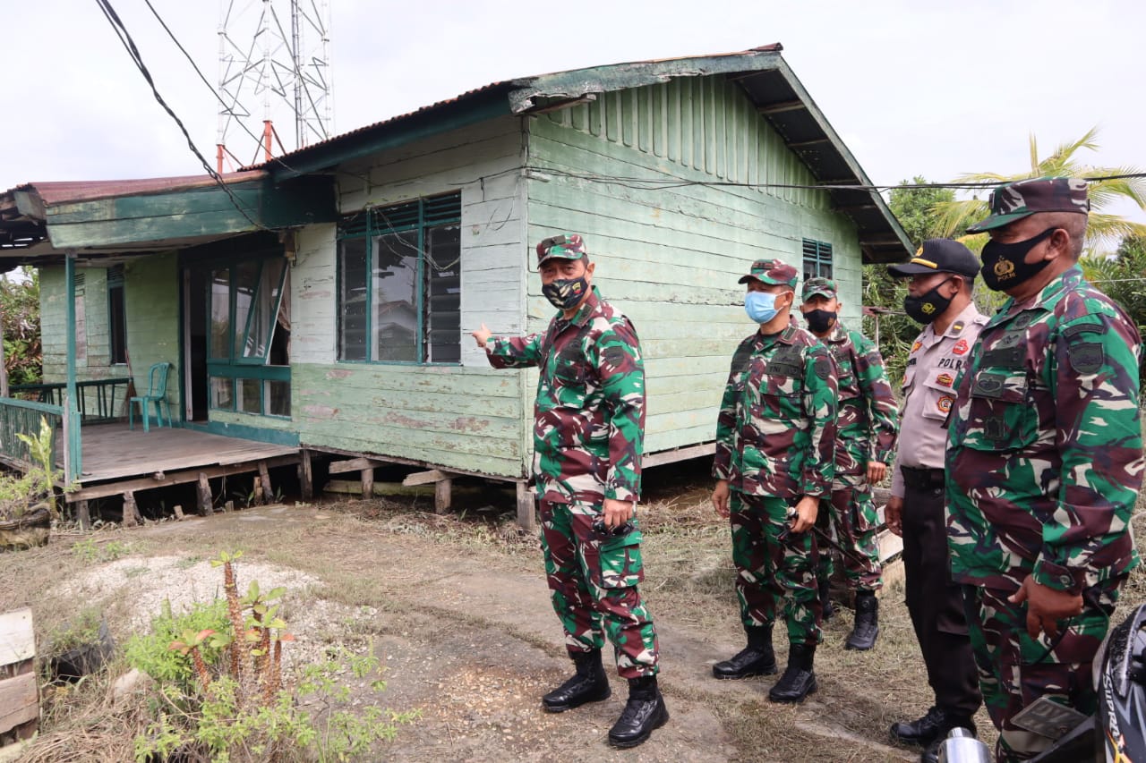 Brigjen TNI Gamal Haryo Putro Meninjau Langsung Kondisi Kantor Koramil yang Sudah Layak Untuk di Rehab