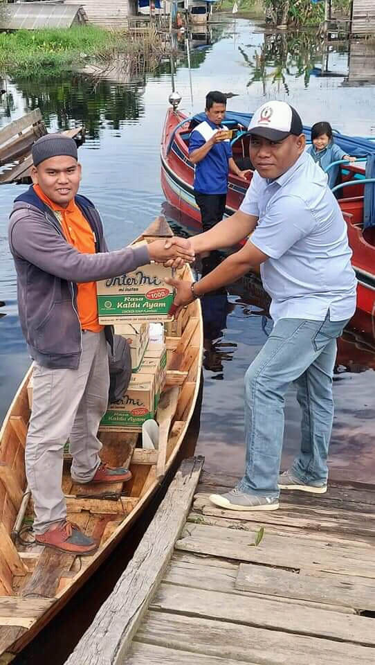 Distribusi Sembako Akibat Banjir Desa Lahang Hulu sudah Terlihat