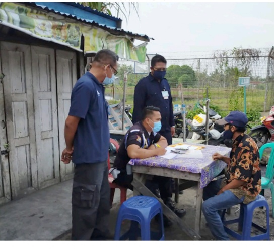 Cegah Tangkal Penyebaran COVID-19, Sambu Group Dukung Razia Masker di Desa Air Tawar