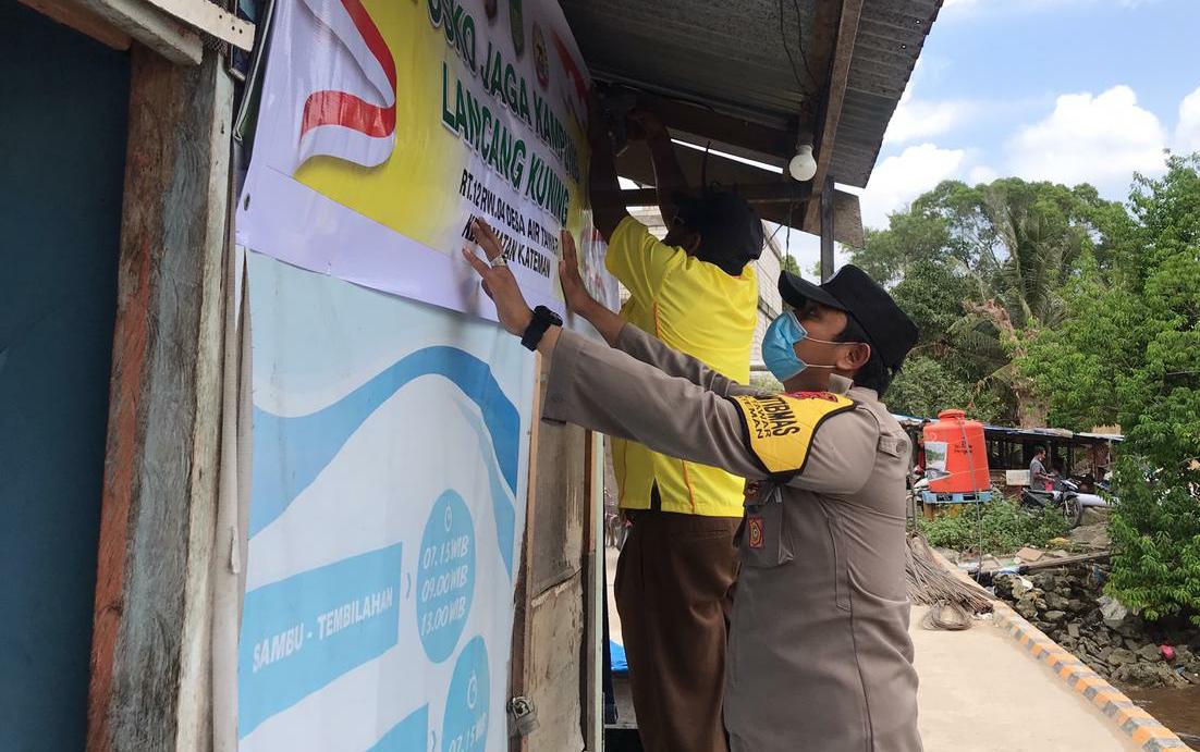 Polres Inhil melakukan Sosialisasi adanya PPKM kepada masyarakat