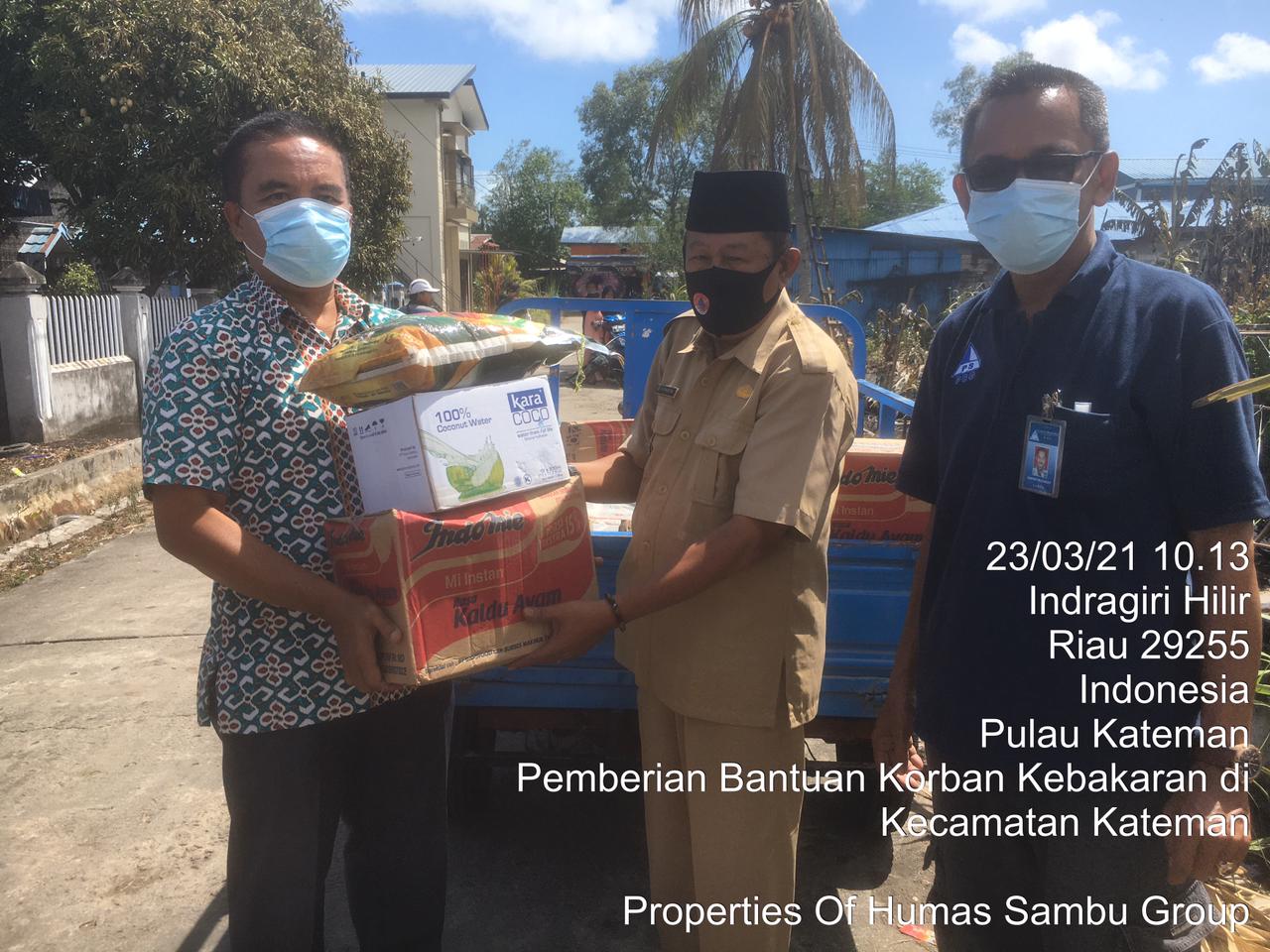 Sambu Group Membantu Korban Kebakaran Di Sungai Guntung