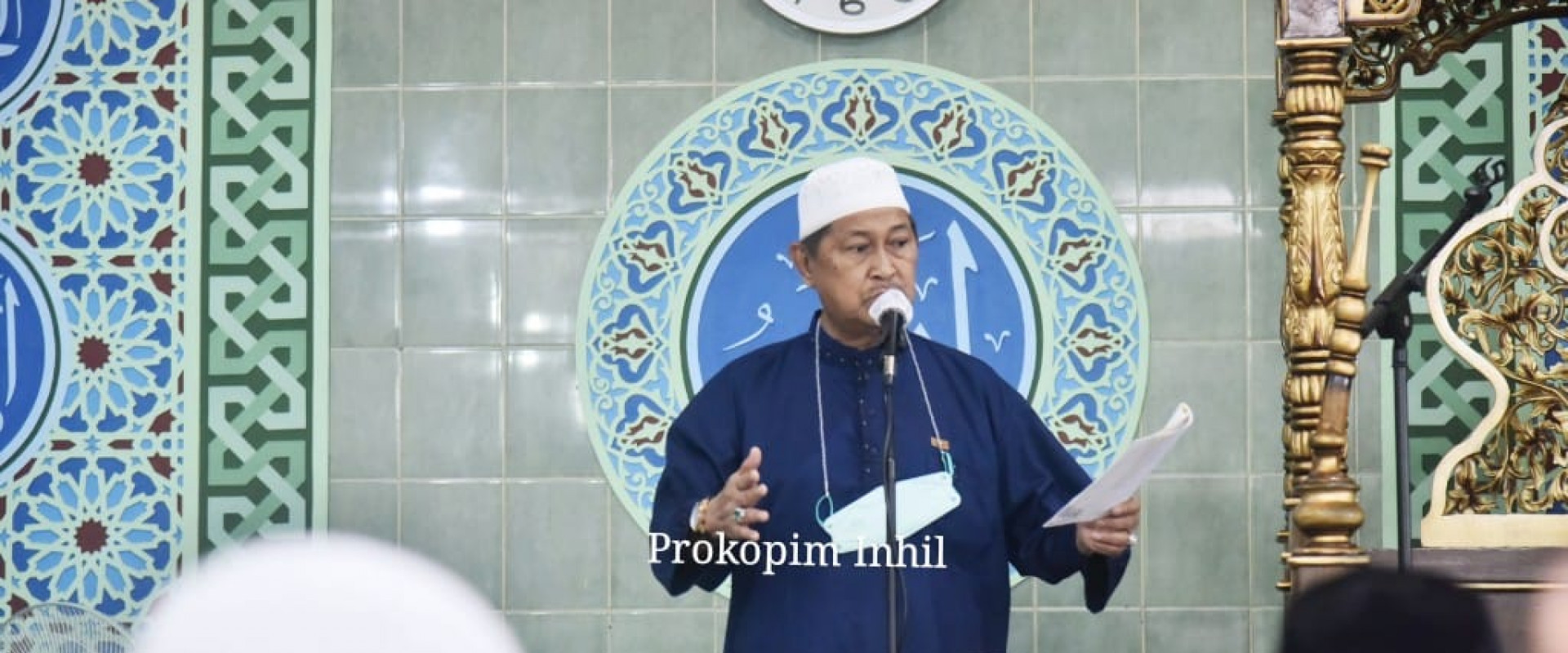 Shalat Idul Fitri 1442 Di Mesjid Nurul Hidayah, Wabup Inhil : Mari Kita Berdoa, Berharap Pendemi Covid-19 Segera Berakhir