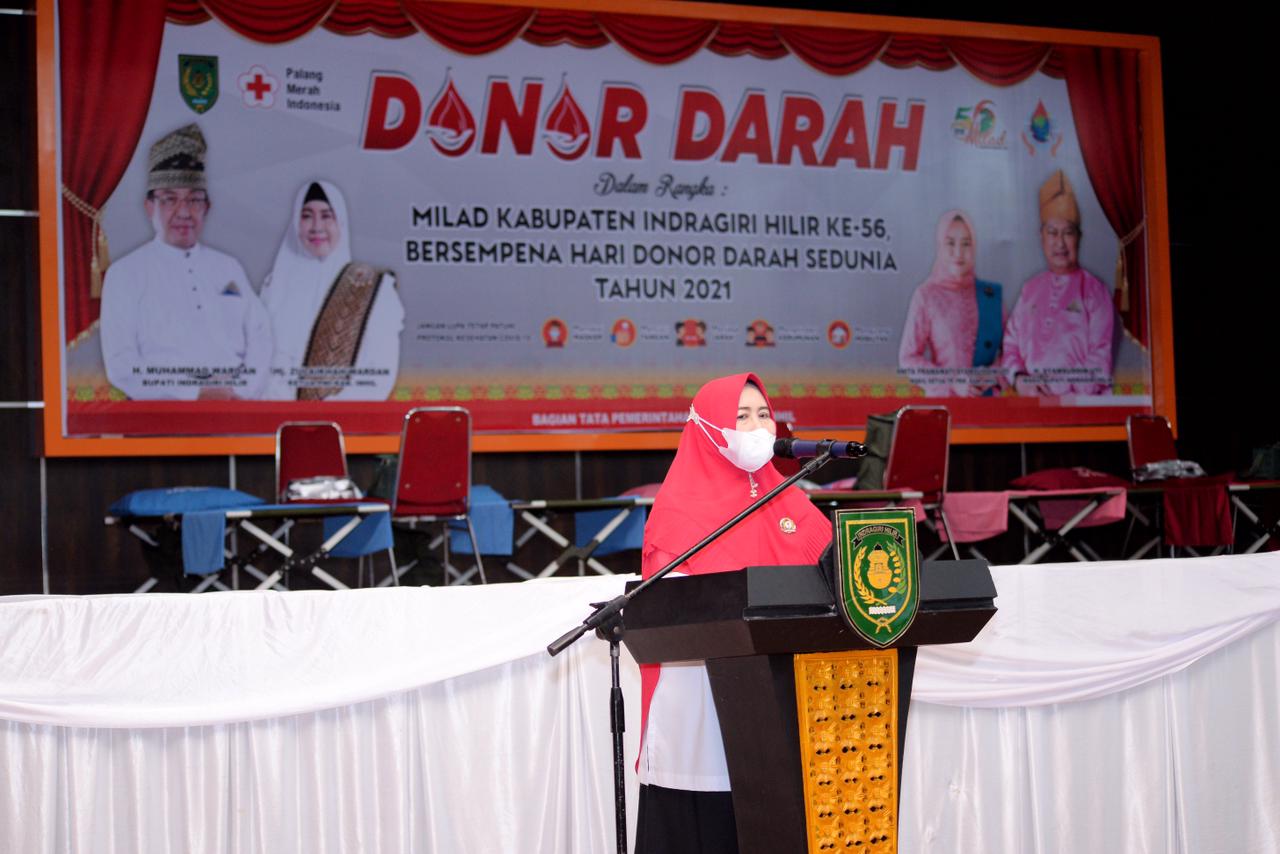 PMI Inhil Gelar Kegiatan Donor Darah Dalam Rangka Milad Inhil Ke 56 Dan Hari Donor Darah Sedunia