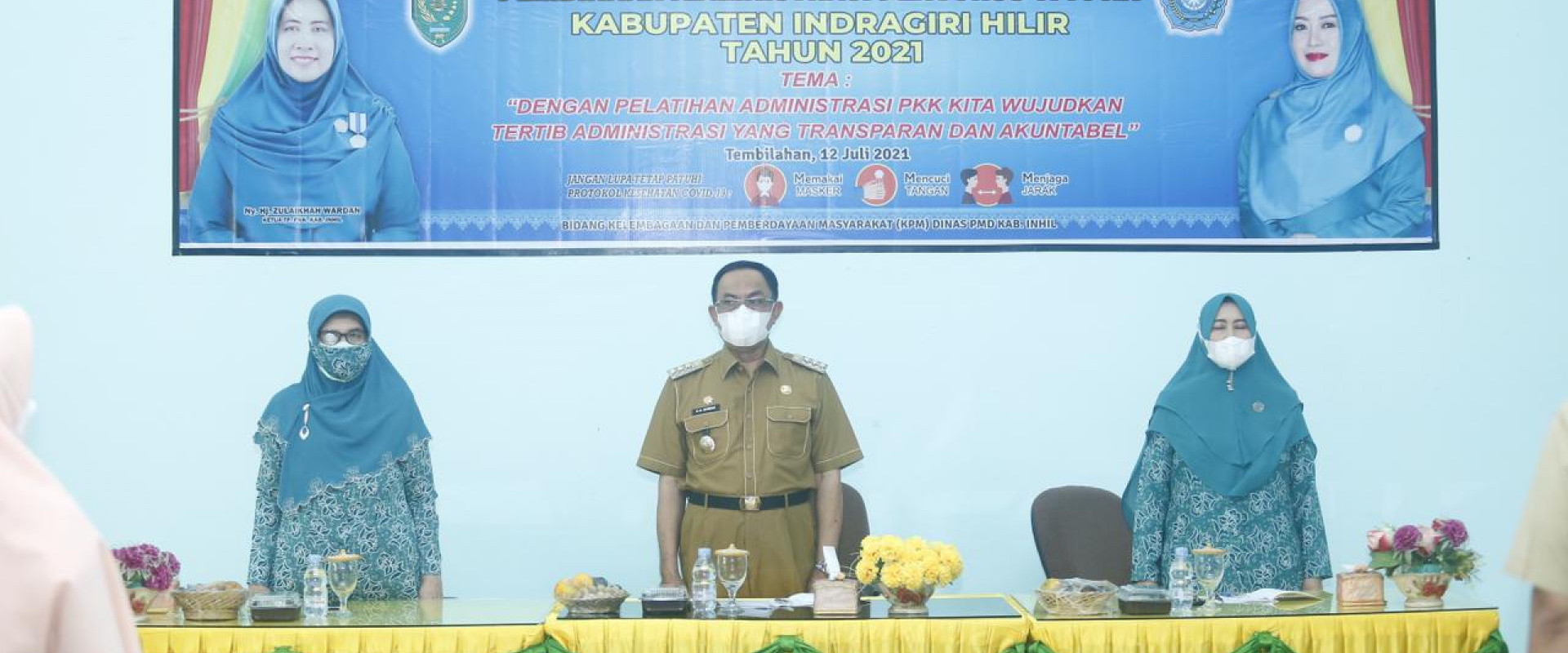 Bapati HM.Wardan Membuka Pembinaan Administrasi Pengurus TP-PKK Kabupaten Indragiri Hilir (Inhil) Tahun 2021