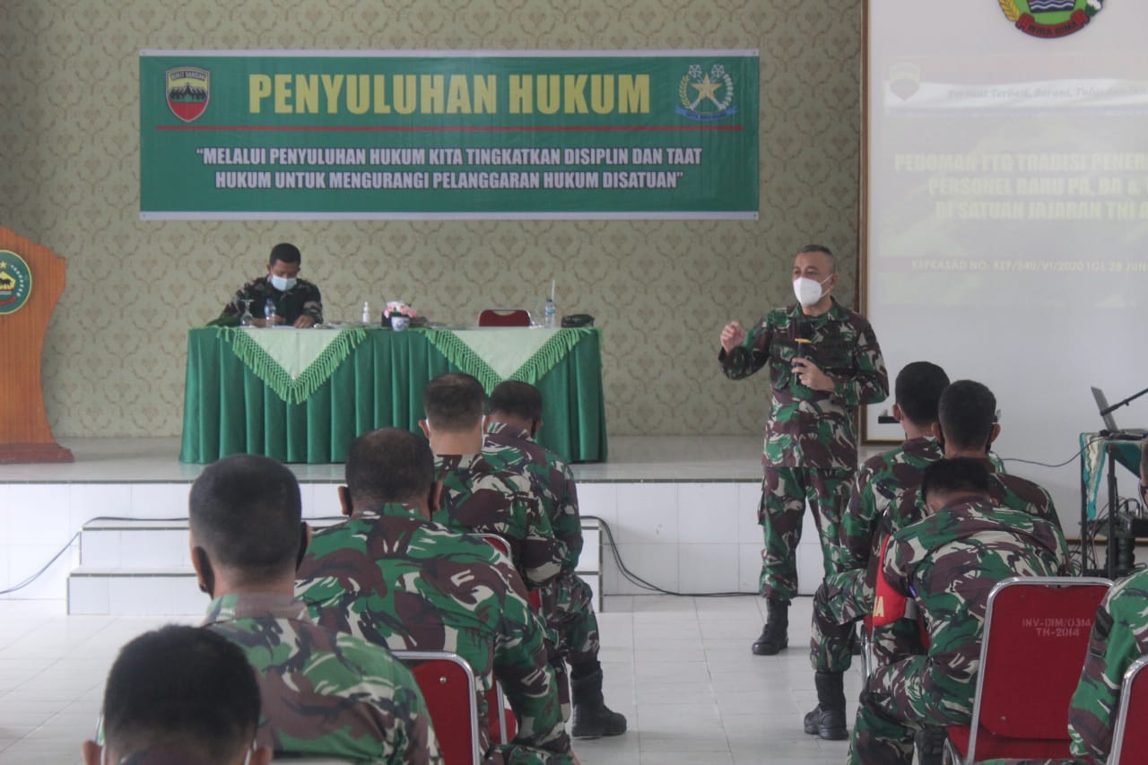 Jajaran Kodim 0314/Inhil Terima Penyuluhan Hukum Triwulan III