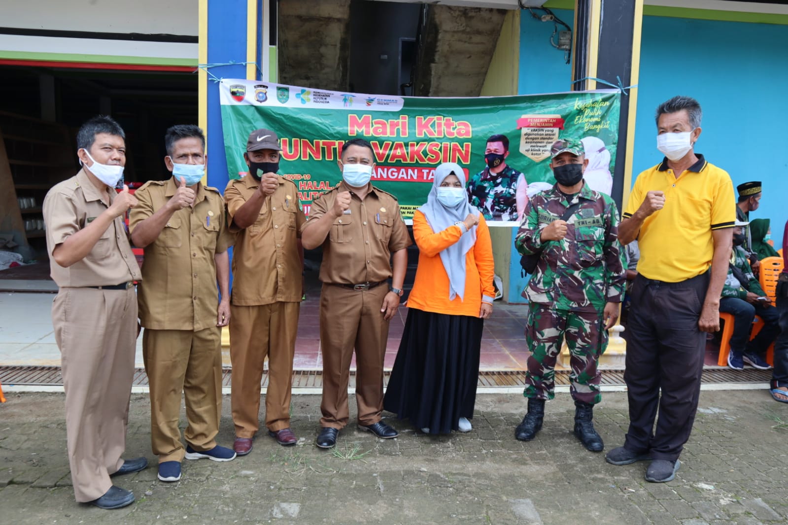 Kodim 0314/Inhil Kembali Melaksanakan Vaksinasi Tahap II di Keluruhan Sungai Piring