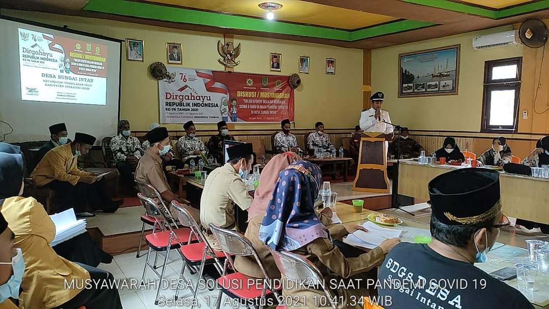 Pemdes Sungai Intan Melaksanakan Diskusi dan Musyawarah Desa