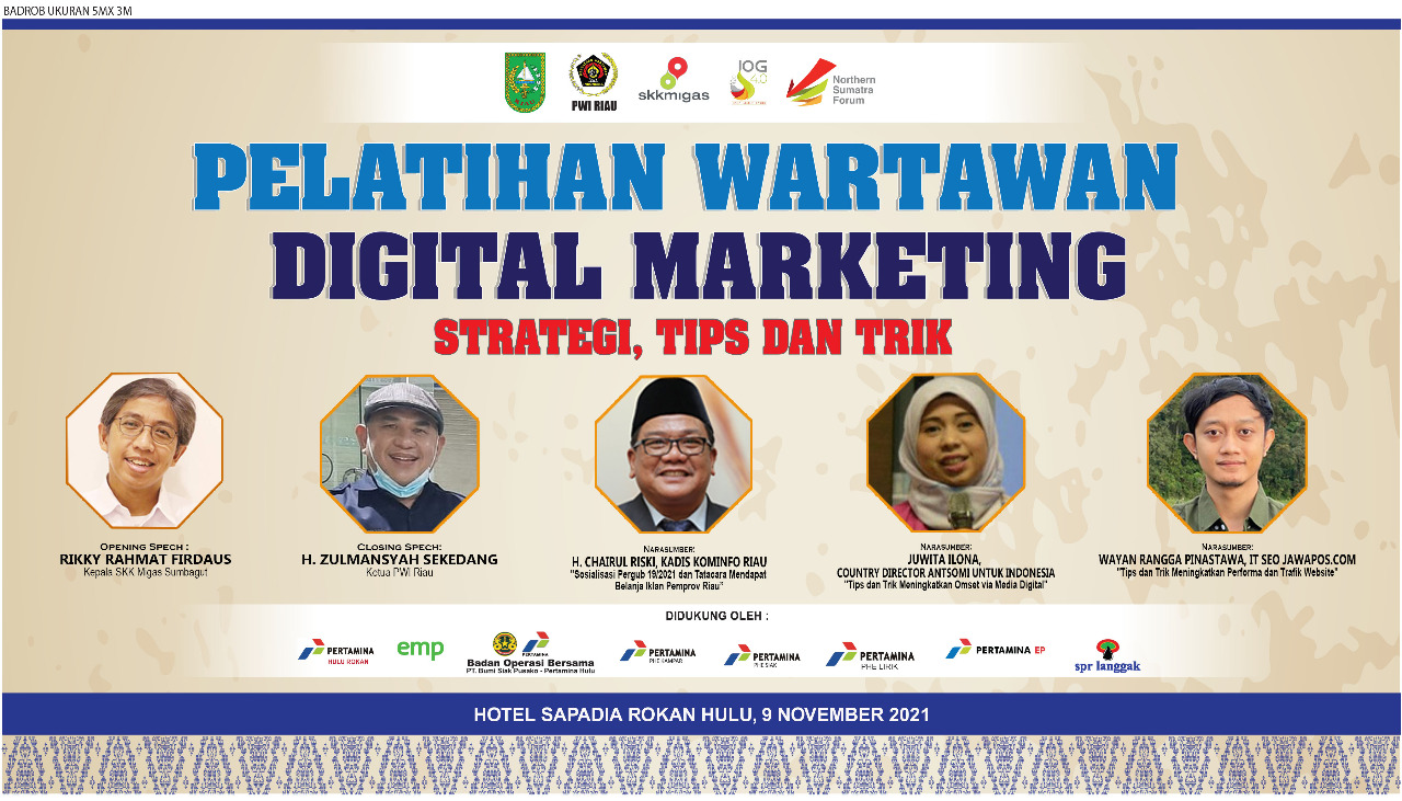 Besok, Diklat Marketing Digital untuk Wartawan PWI Dipustkan di Rohul