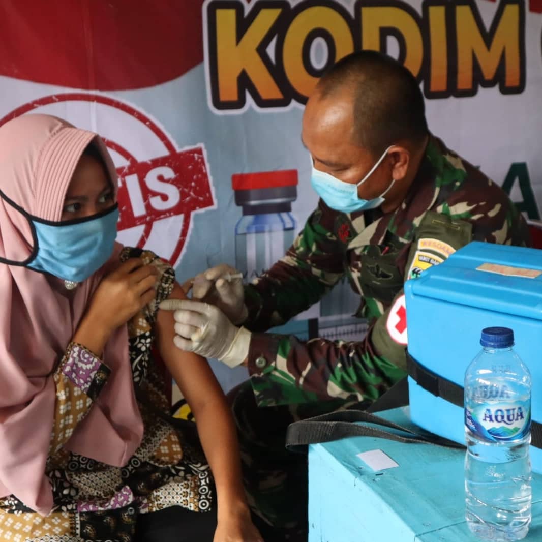 Kodim 0314/Inhil Kembali Mengadakan Kegiatan Serbuan Vaksin di Bagan Jaya