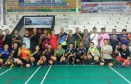 Tingkatkan Silaturhami, PBSI Inhil-Bank Riau Kepri Duel Olahraga Badminton
