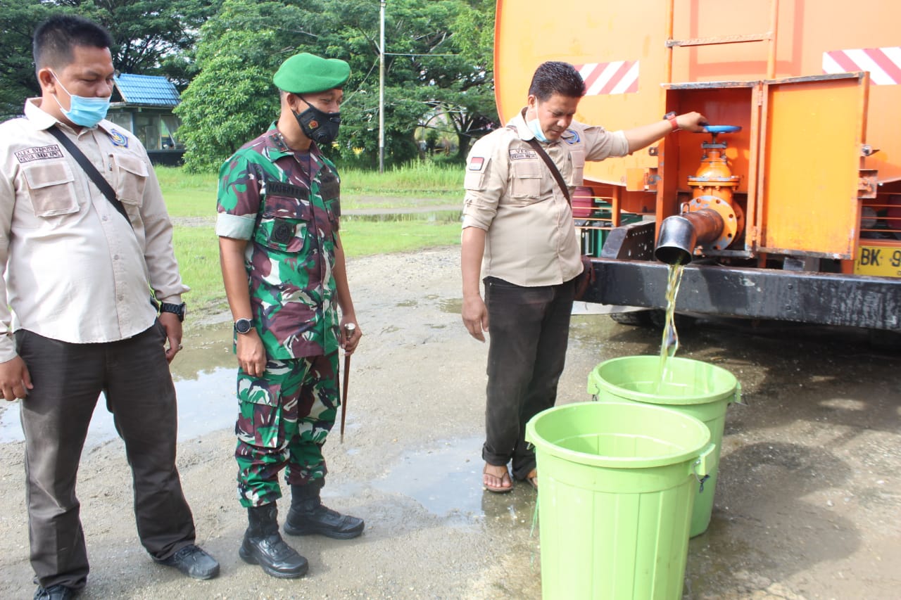 Dandim 0314/Inhil Meninjau Gelaran Bazar minyak goreng dan vaksinasi