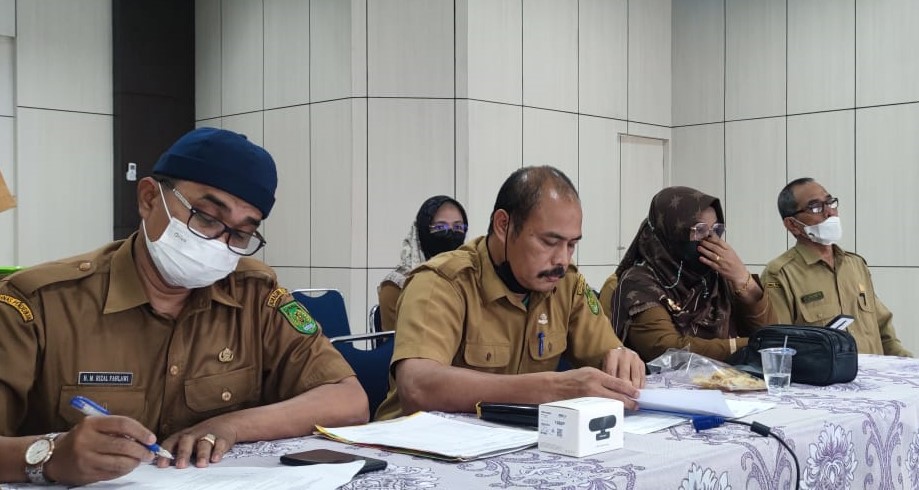 Ajak Semua Berperan Penting Bangun Pendidikan Inhil, Disdik Gelar Zoom Bersama Forun Perangkat Daerah